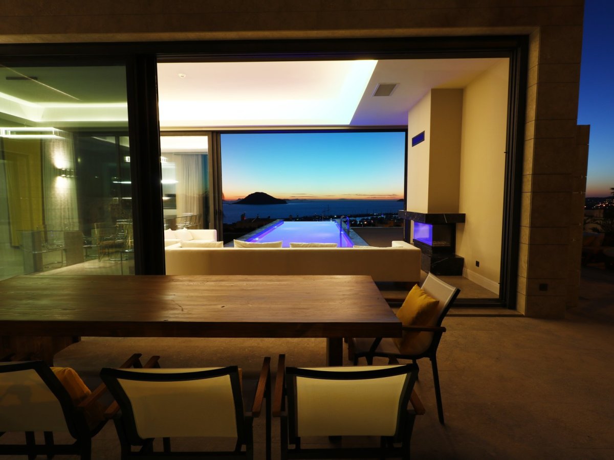 Bodrum Turgutreis Özel Yüzme Havuzlu ve Deniz Manzaralı 6 Yatak Odalı Tatil Villası Kiralık