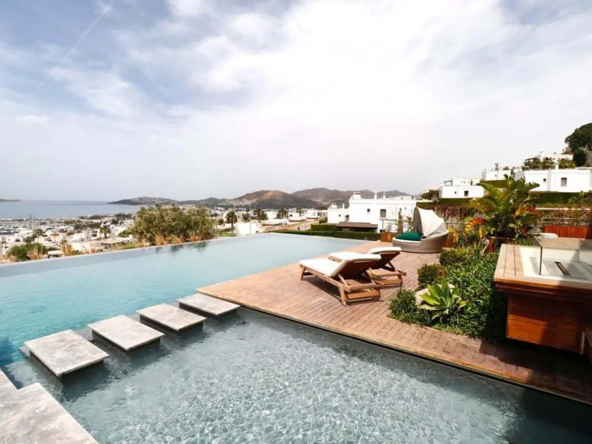 Bodrum Turgutreis 6 Odalı Deniz Manzaralı Villa Ege