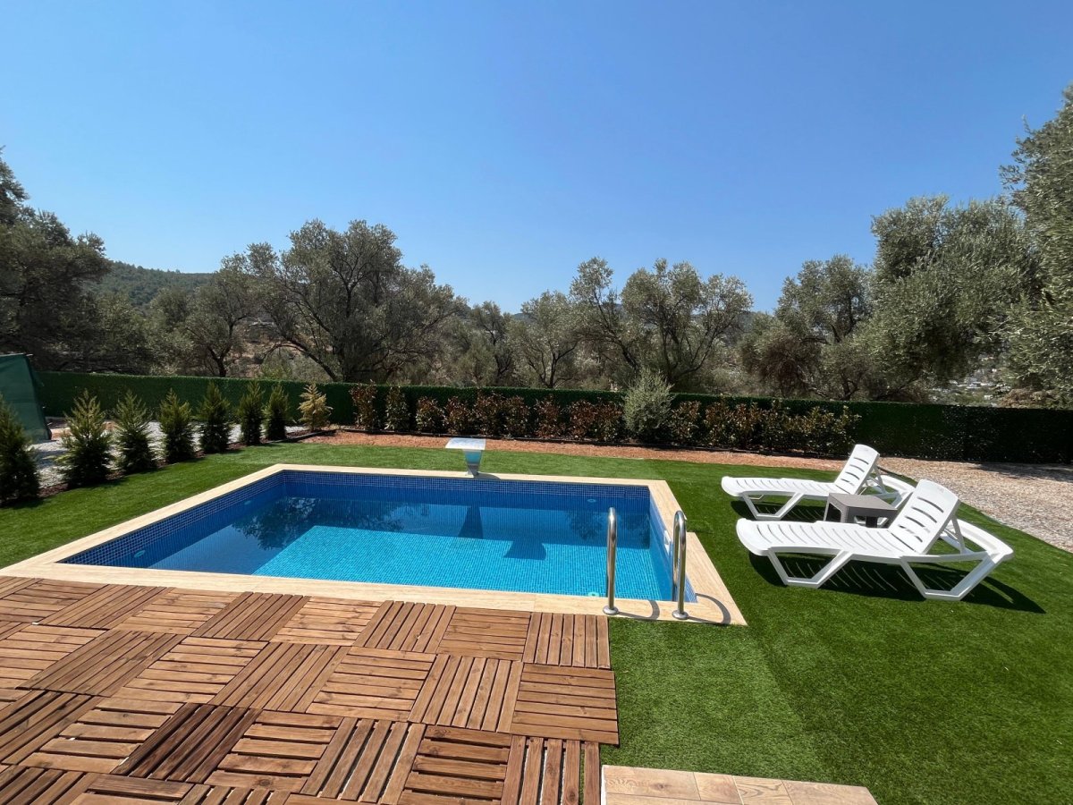 Bodrum Çiftlik'te 3 yatak odalı Özel havuzlu Villa Olive