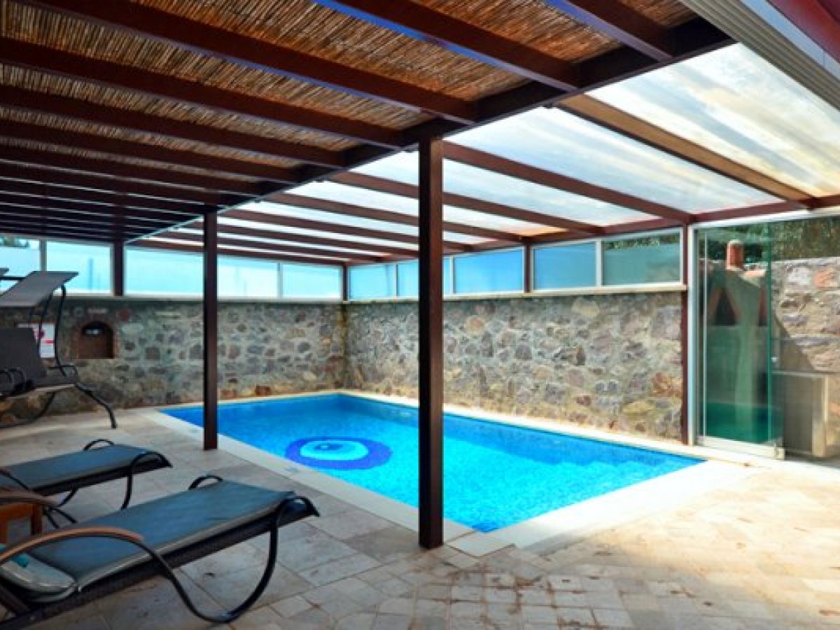 Bodrum Honeymoon Villa Holiday Rental with Heated Conservative Private Swimming Pool