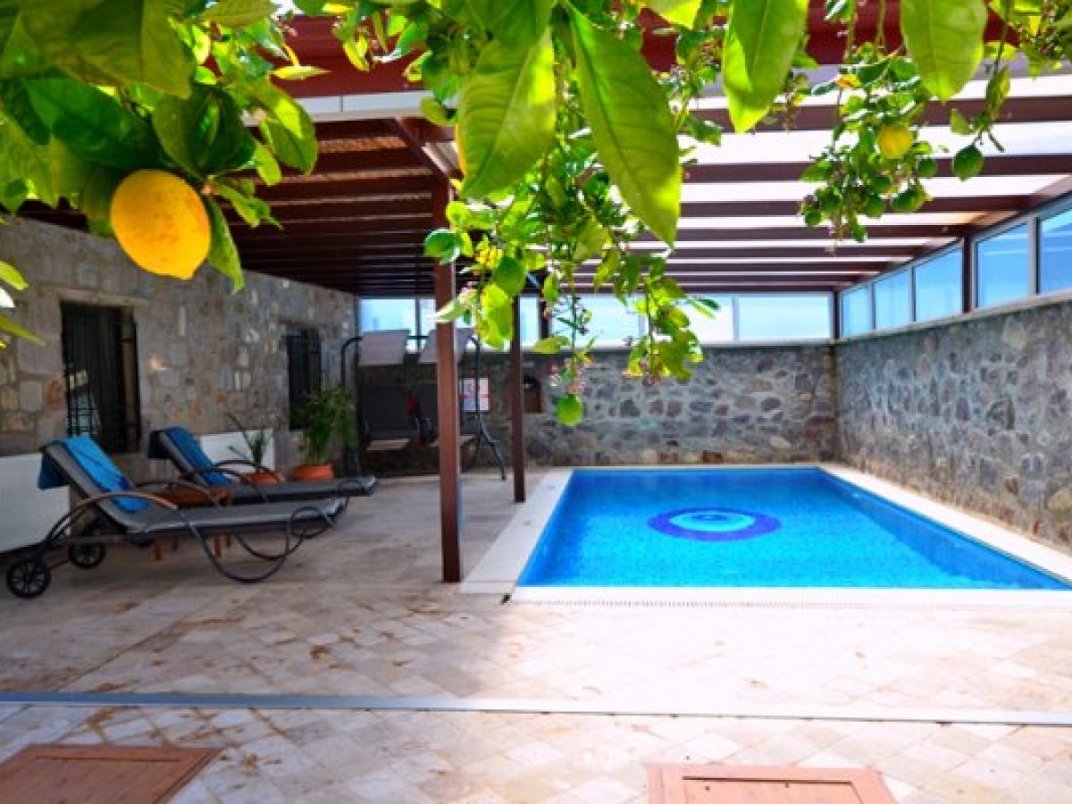 Bodrum Honeymoon Villa Holiday Rental with Heated Conservative Private Swimming Pool