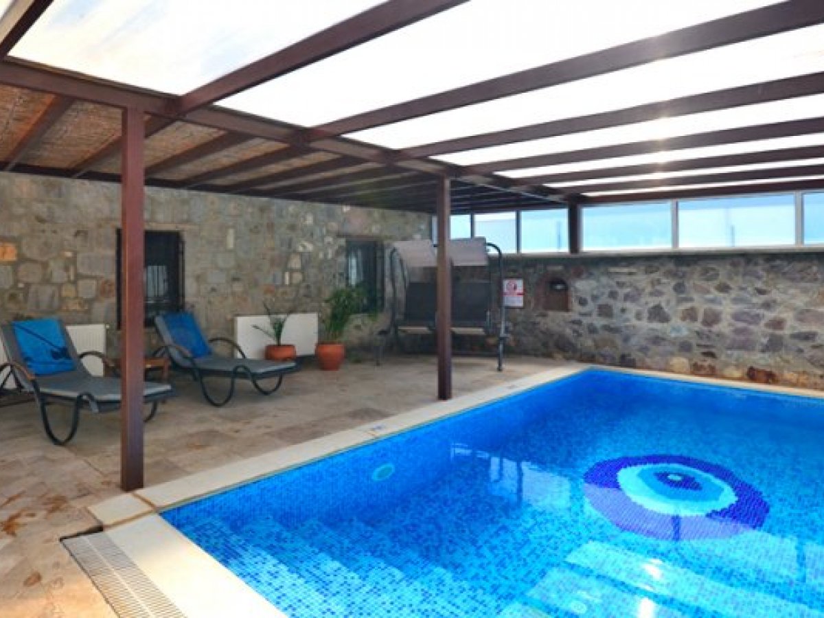 Bodrum Honeymoon Villa Holiday Rental with Heated Conservative Private Swimming Pool