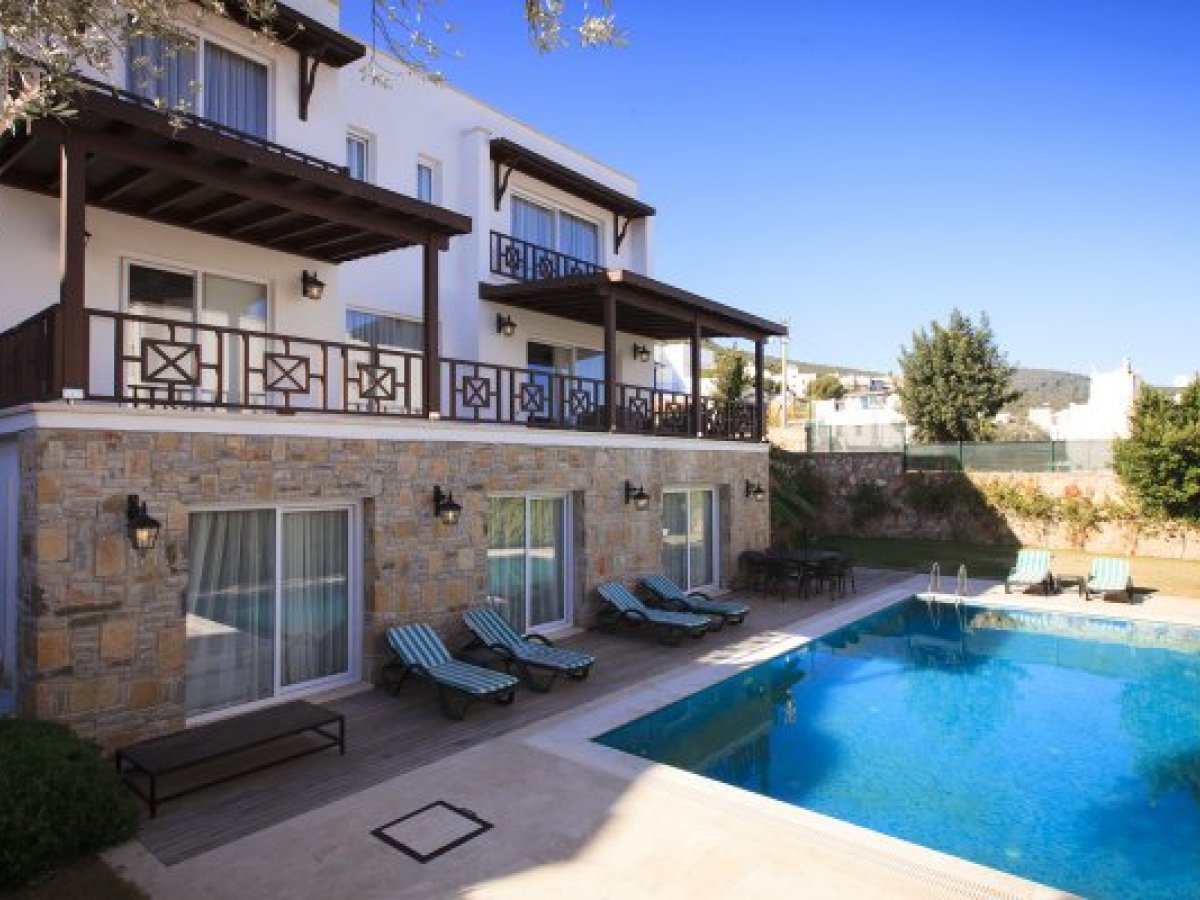 Bodrum Torba Sea And Nature View Villa With Private Pool And Garden