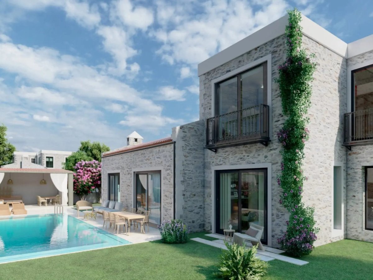 Bodrum Ortakent Yahşide 3 Odalı Özel Havuzlu Yazlık Villa