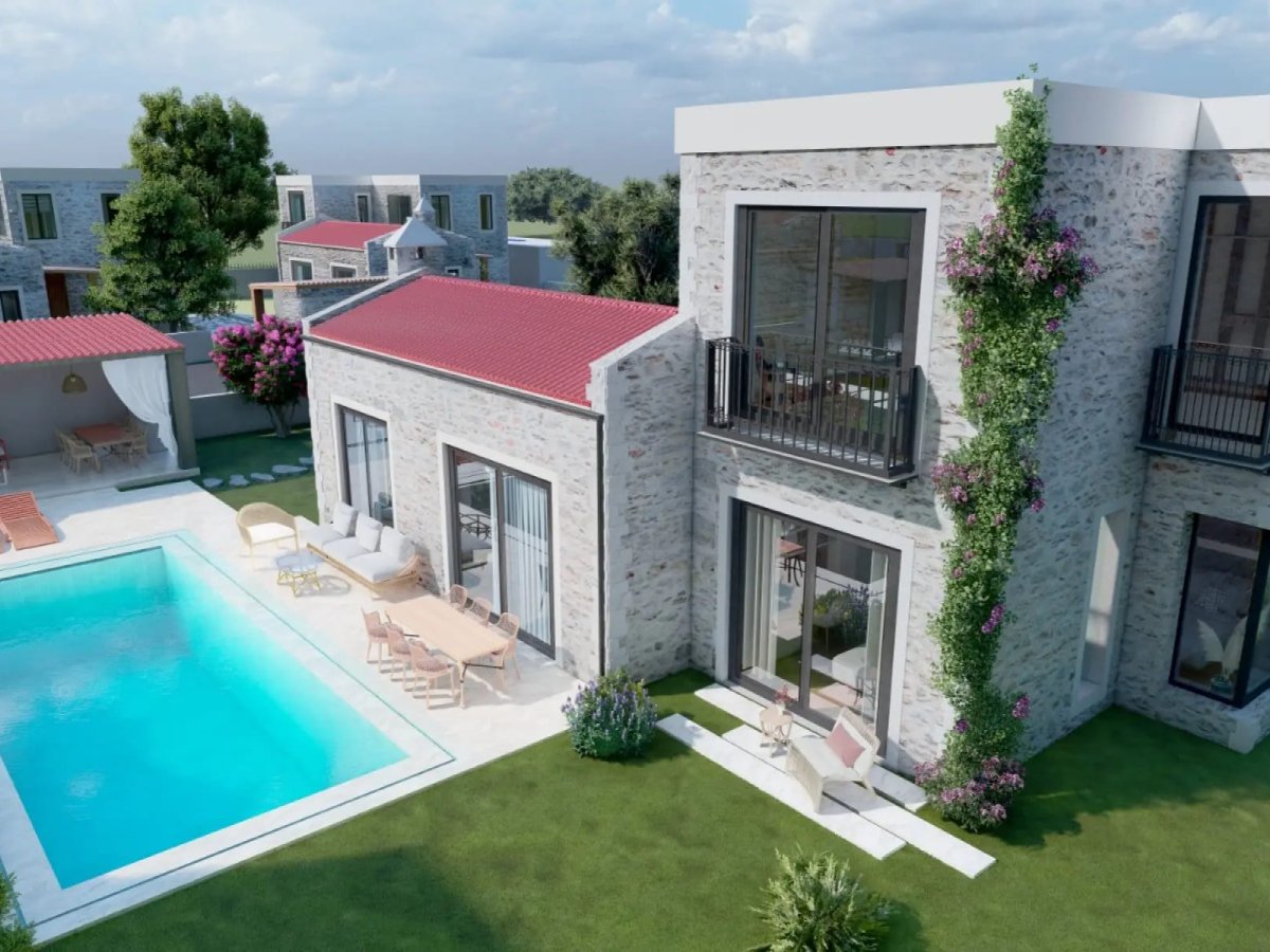 Bodrum Ortakent Yahşide 3 Odalı Özel Havuzlu Yazlık Villa