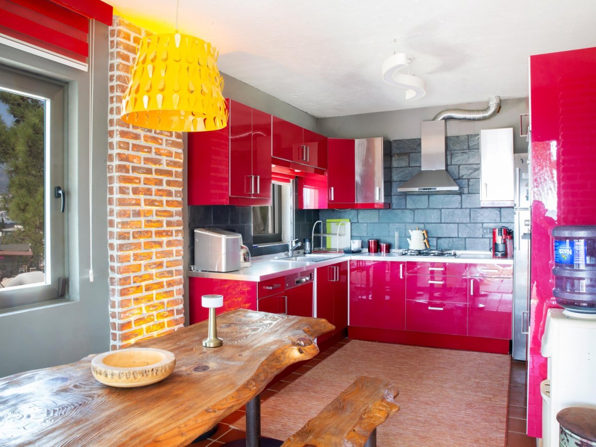 Bodrum Gümbet Deniz Manzaralı 3 Yatak Odalı Yazlık Villa Kiralık